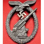 WW2 German Luftwaffe Flak Qualification Badge by Assmann