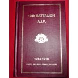 Book: WW1 Australian Army unit history – 10th Battalion A.I.F. 1914-1918 by Lieut. A Limb