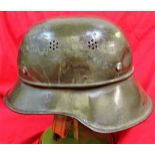 WW2 German ‘Gladiator’ style steel helmet