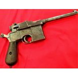 German Mauser C96 Pistol – 9 mm Calibre with matching numbered wooden stock