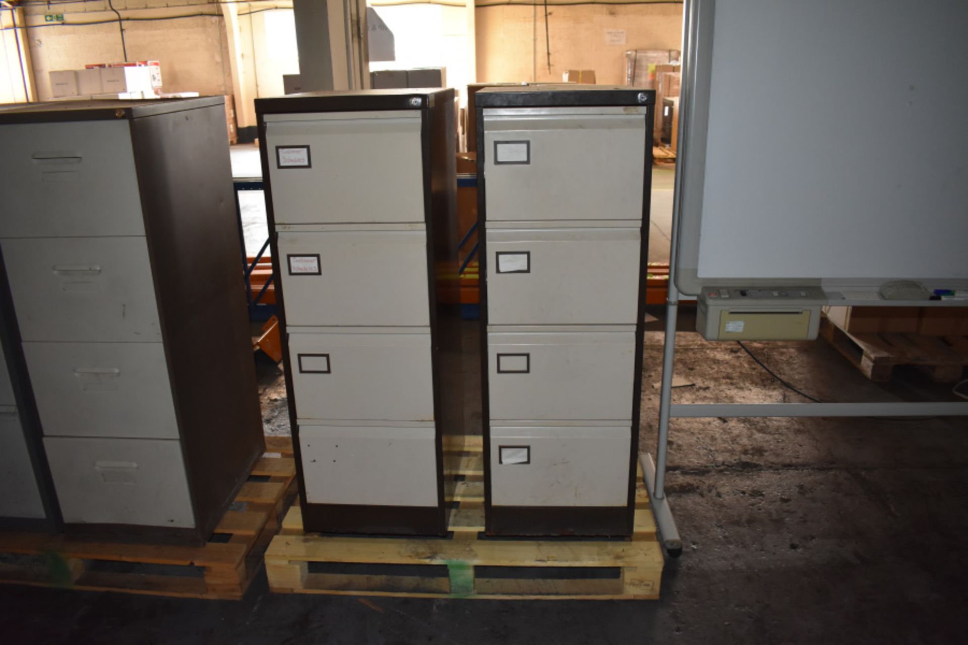 2 X METAL 4 DRAWER FILE CABINETS - Image 2 of 3