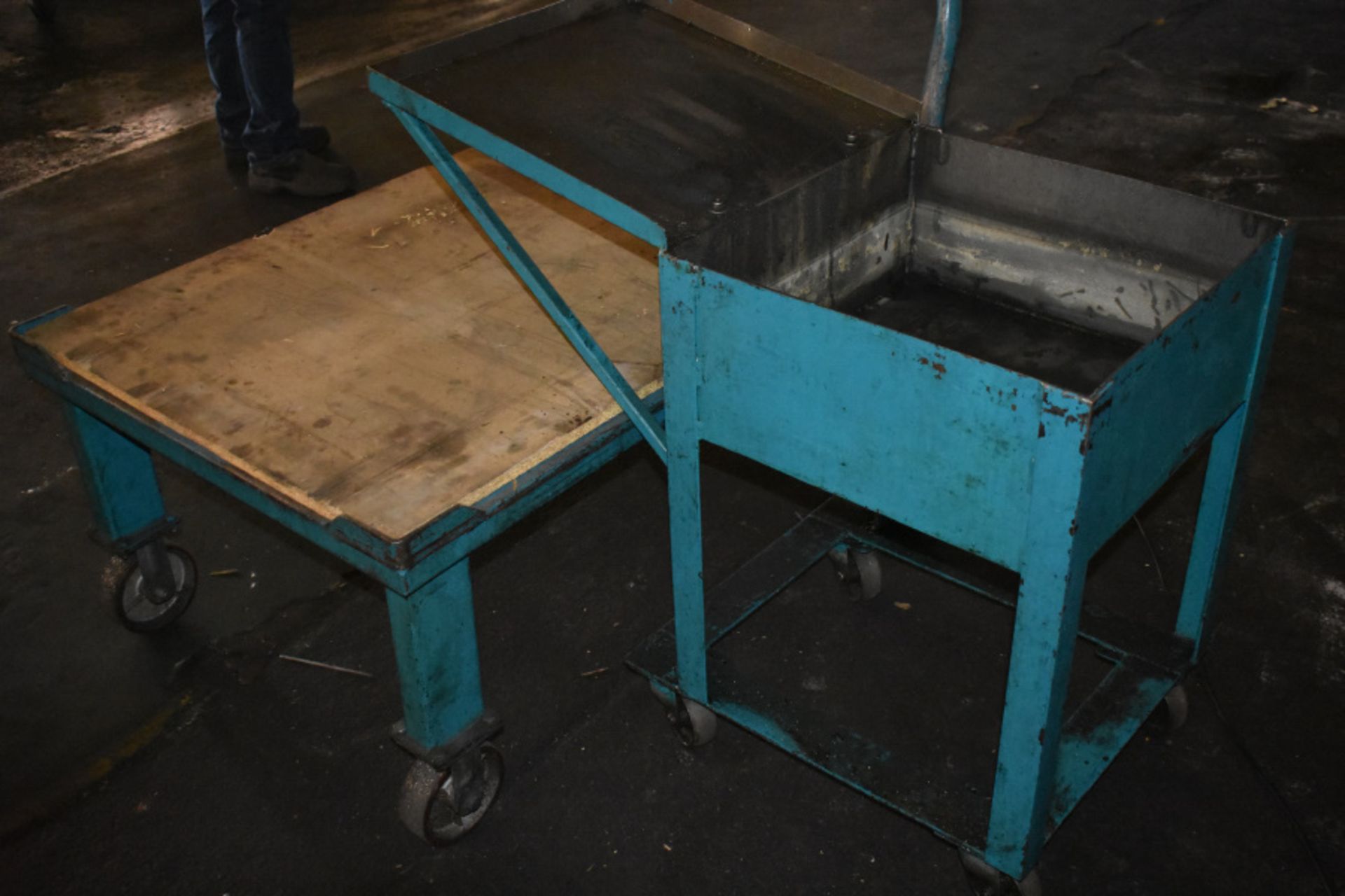 1 X 2M X 1M STEEL WORK TROLLY & PARTS DEGREASING TANK - Image 2 of 2