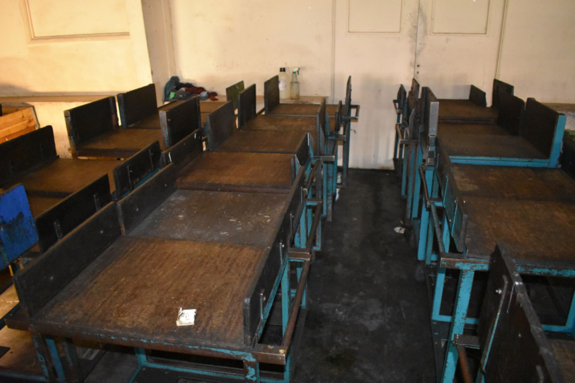 6 X STEEL WORK TROLLIES