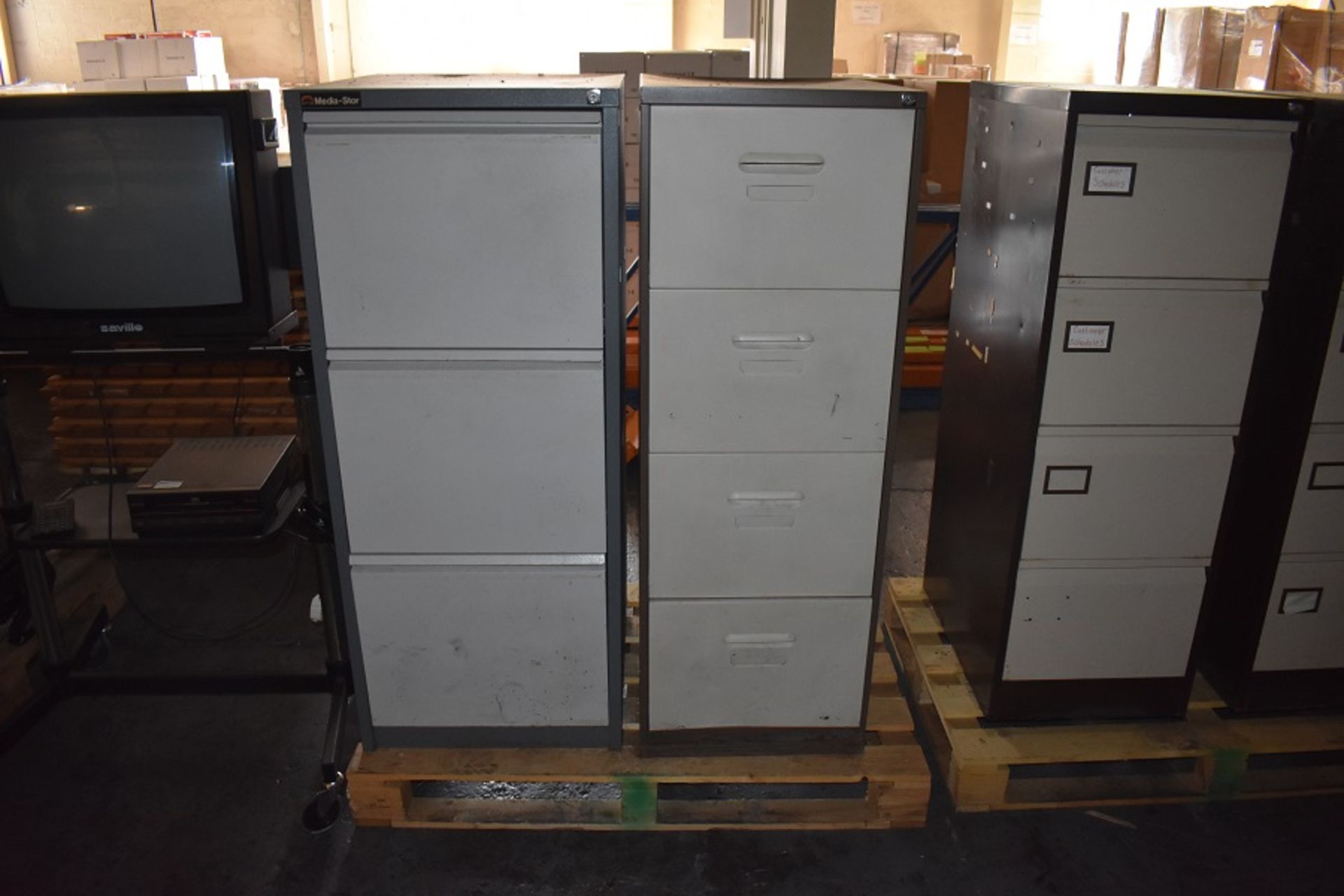 2 X METAL 4 DRAWER FILE CABINETS - Image 2 of 2