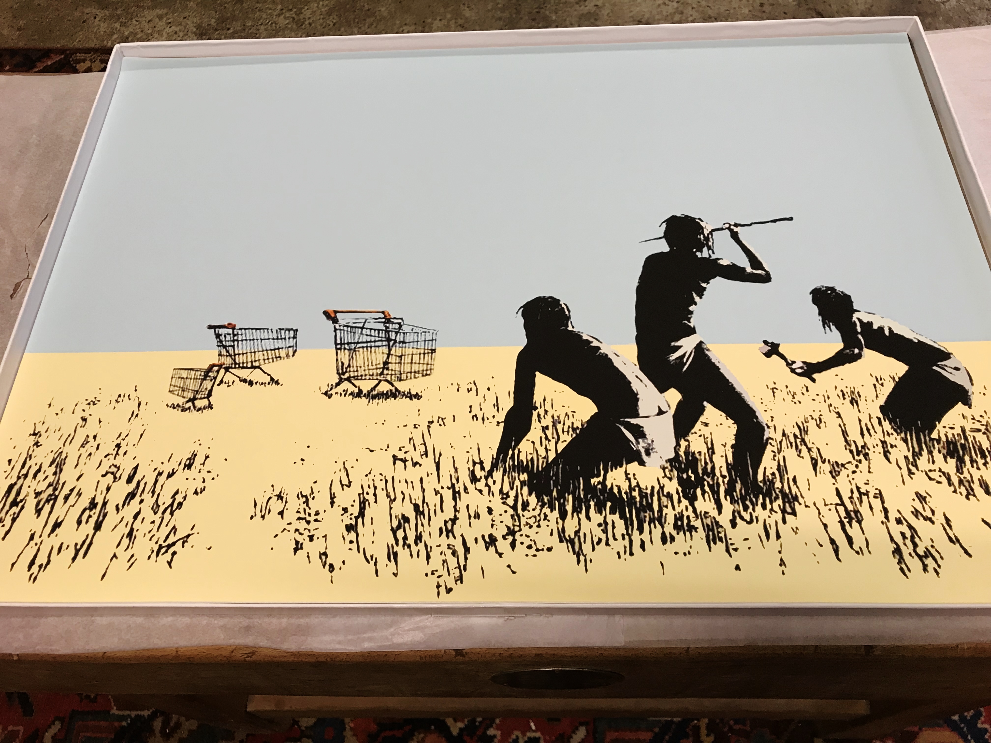 Banksy "Trolley Hunters" High Quality Print, Size a2 - Image 2 of 2