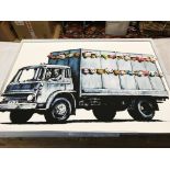 Banksy "Meat Truck" High Quality Print, Size a2