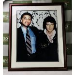 Muhammad Ali & Elvis Presley Montage,Signed By Muhammad Ali.