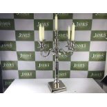 Large 55cm Nickel Plated Candelabra