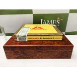 Montecristo #3 Cigars Sealed With A Burr Wood Humidor