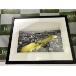 "River Thames London"Gold Leaf Reflective Print Rrp £899