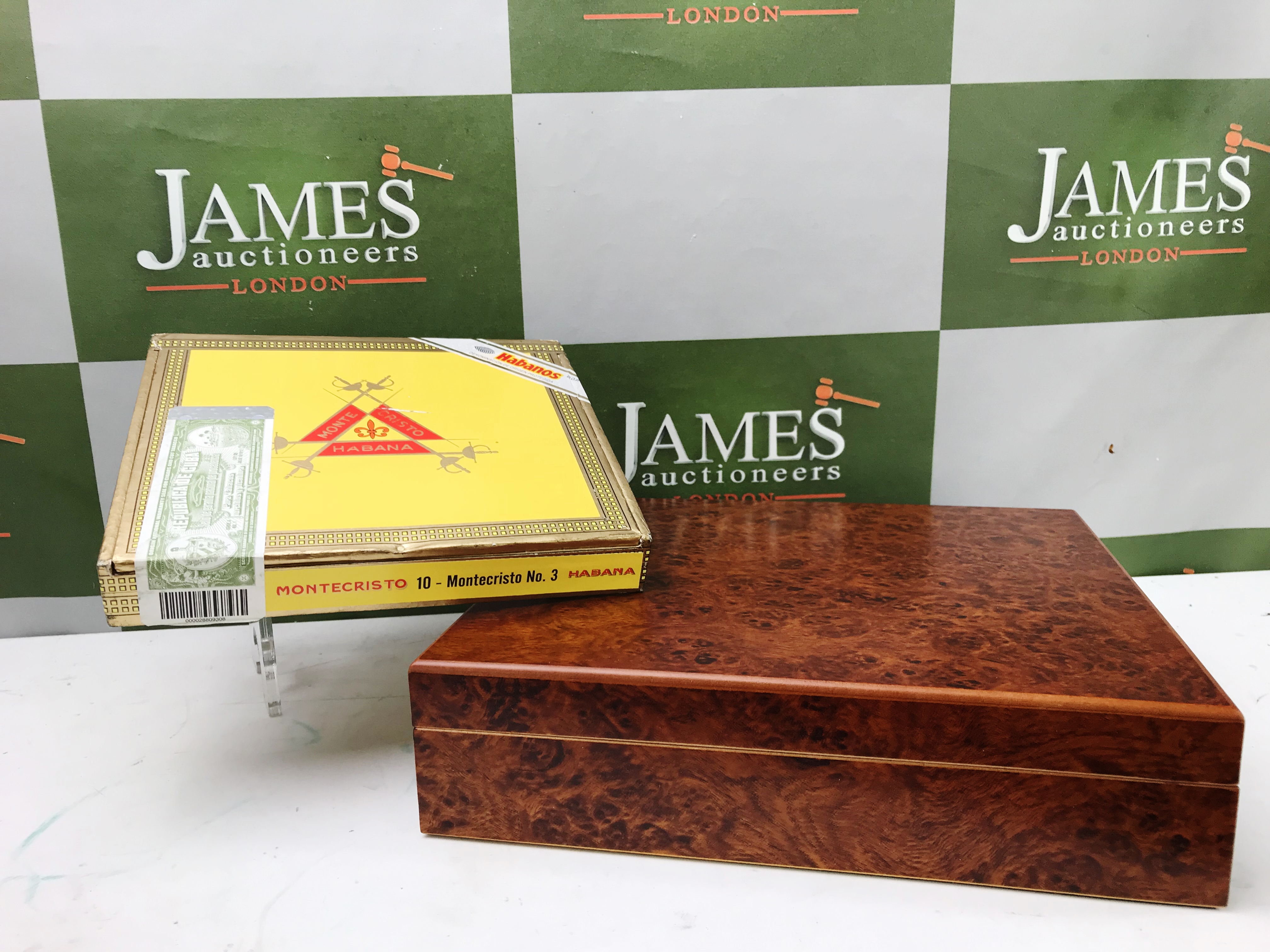 Montecristo #3 Cigars Sealed With A Burr Wood Humidor - Image 3 of 4