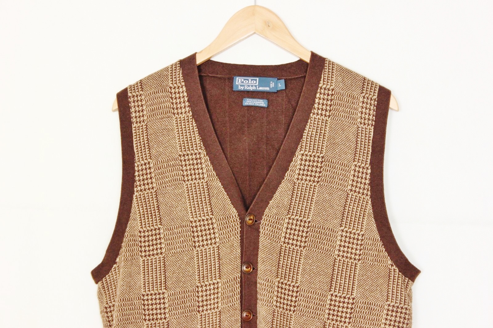 Ralph Lauren Waistcoat/Cardigan Cashmere Silk-Size Lrg - Image 5 of 5