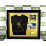 Olympic Superstar Usain Bolt Signed Puma Jersey Montage