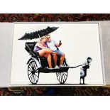 Banksy "Rickshaw Kid" High Quality Print, Size a2