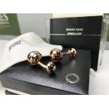 Montblanc Gold Ball Cuff Links.