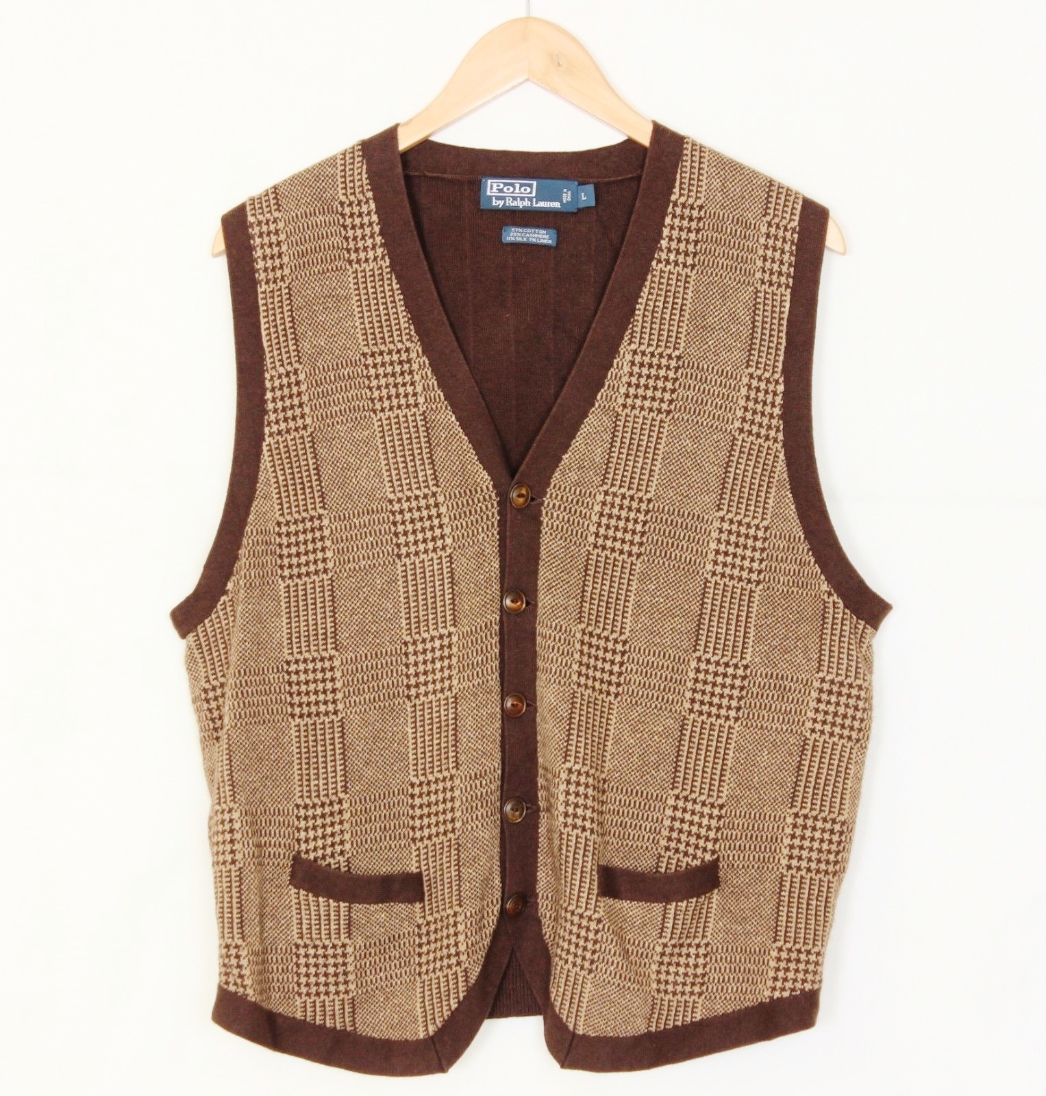 Ralph Lauren Waistcoat/Cardigan Cashmere Silk-Size Lrg