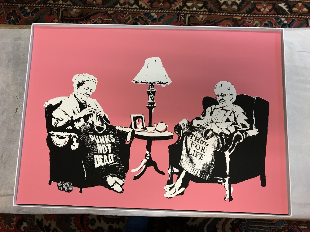 Banksy "Grannies" High Quality Print, Size a2
