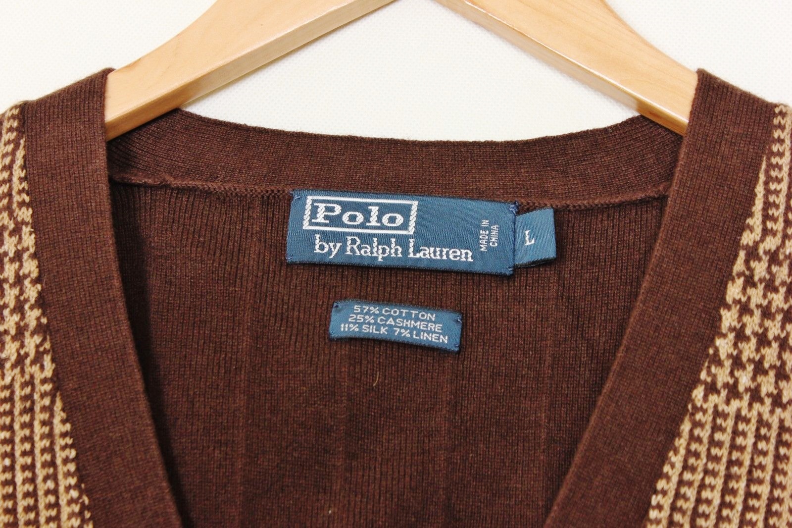Ralph Lauren Waistcoat/Cardigan Cashmere Silk-Size Lrg - Image 3 of 5