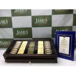 Franklin Mint Faberge 24 Kt Gold Edition Dominoes.