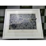 "River Thames London"Gold Leaf Reflective Print Rrp £899