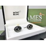 Montblanc Contemporary Carbon & Silver Cufflinks