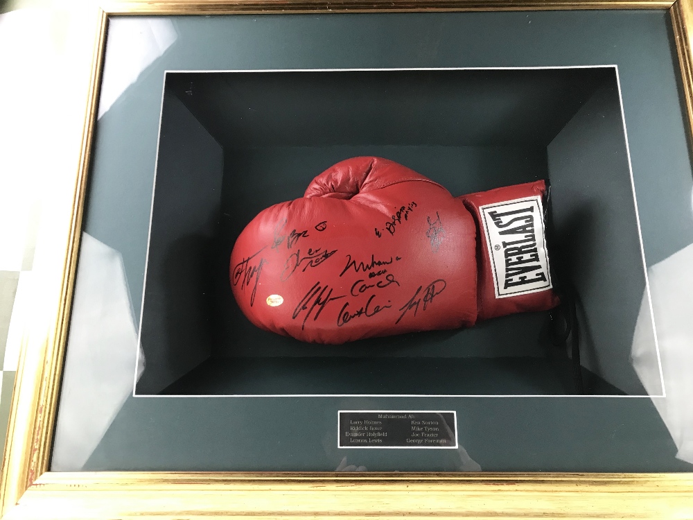 Muhammad Ali Signed Glove Along With 8 Heavyweight Greats - Image 2 of 7