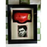 Muhammad Ali Signed Everlast Glove & Picture Montage