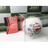 Arsenal Football Club Official Merchandise Signed Ball & Case