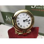 Cartier Rivoli Gold Plated Large Travel Clock