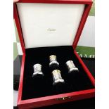 Cartier Sterling Silver & Gold Vintage Condiment Set