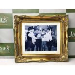 Muhammad Ali & The Beatles Signed Montage -Ornate Framed