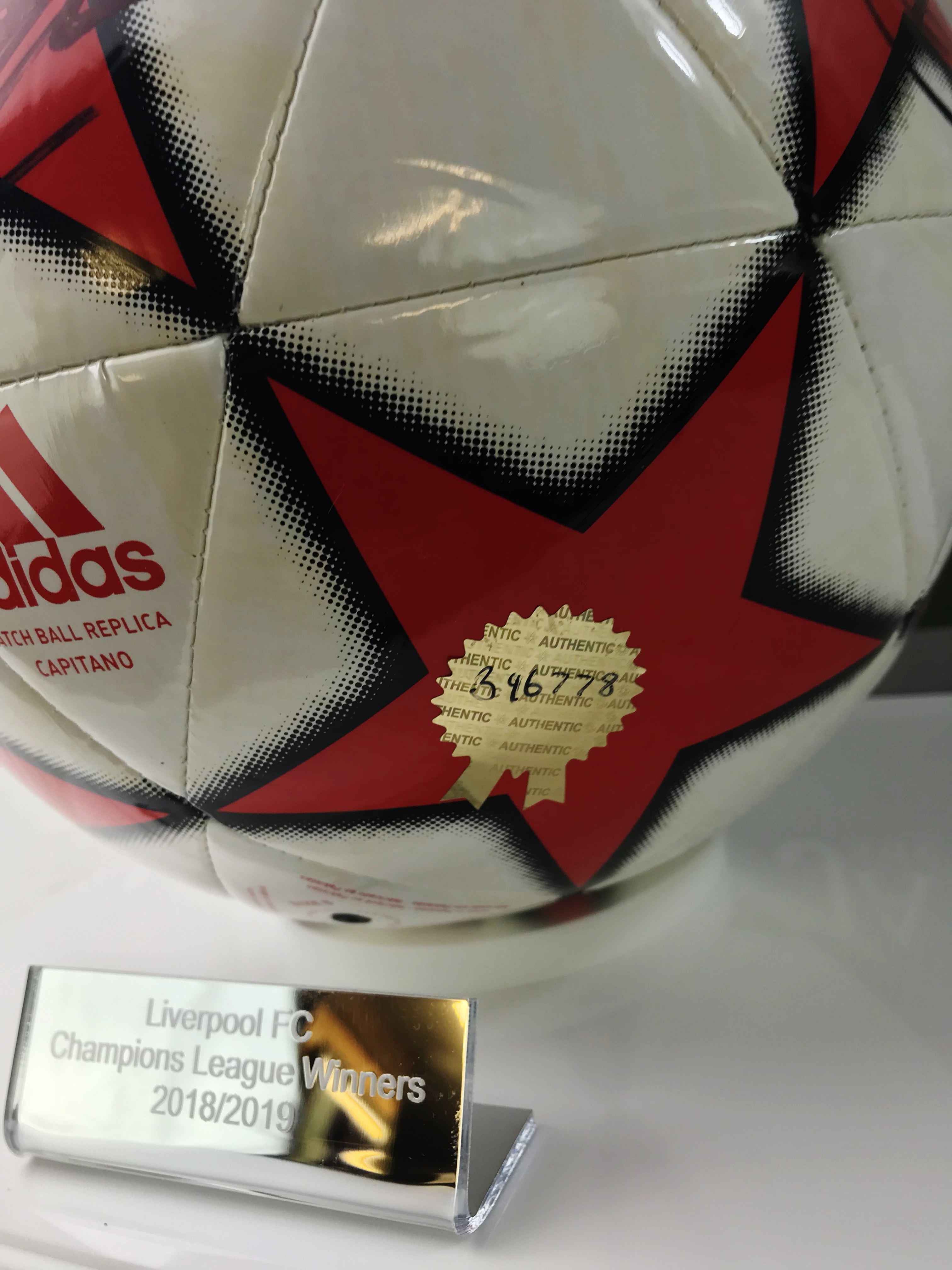 Liverpool FC Champions League Winner 2019 Signed Football & Case - Image 5 of 6