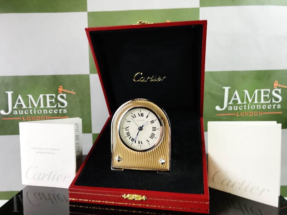 Cartier Deco Travel Alarm Clock - Image 2 of 4