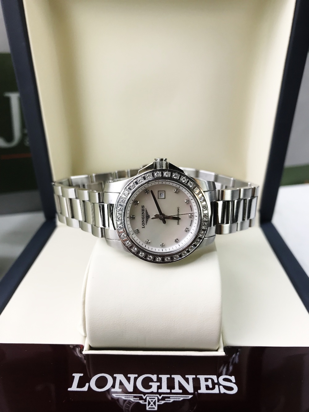 Longines Ladies Diamond Factory Set Bezel Watch - Image 8 of 9