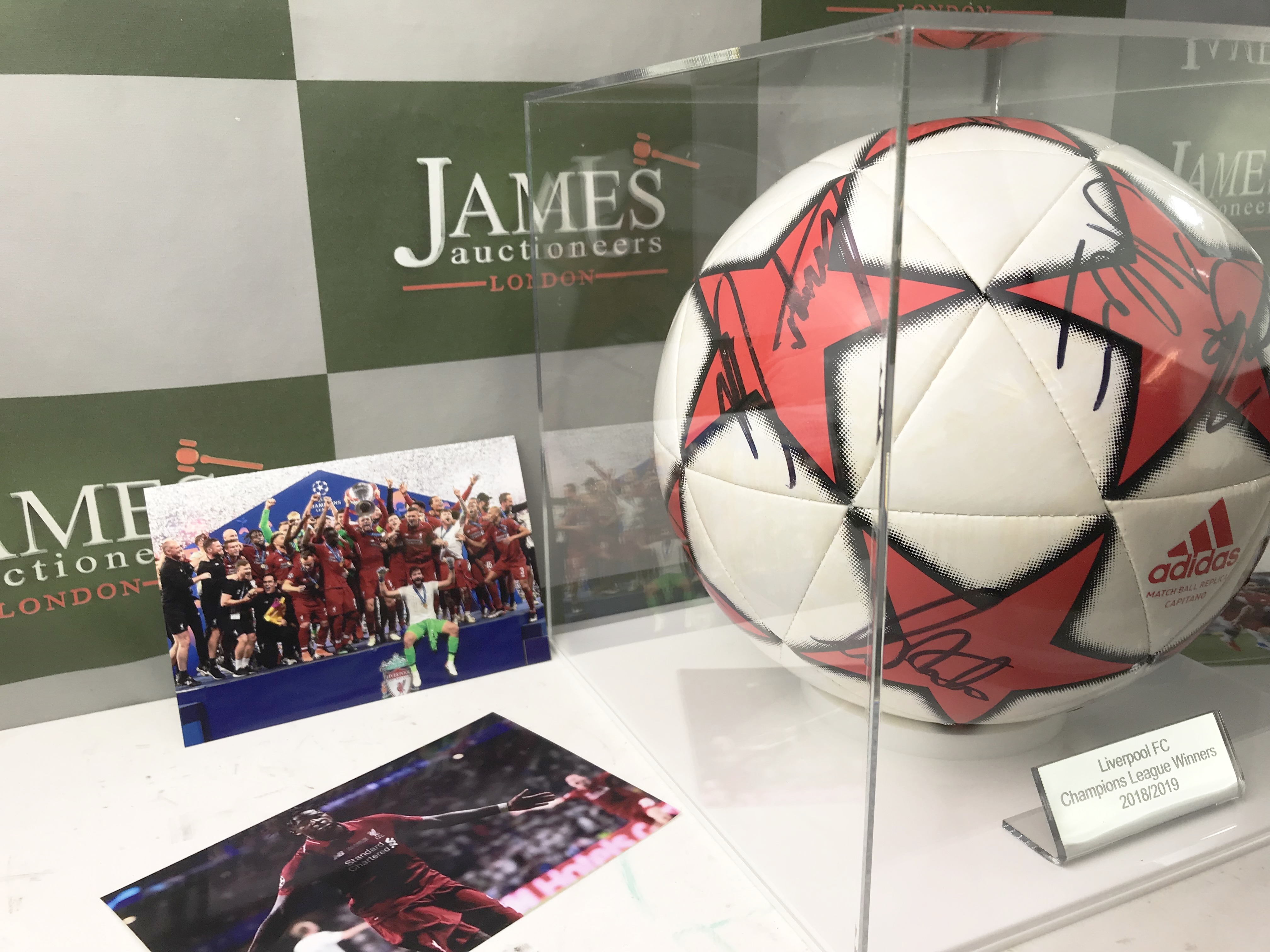 Liverpool FC Champions League Winner 2019 Signed Football & Case - Image 2 of 6