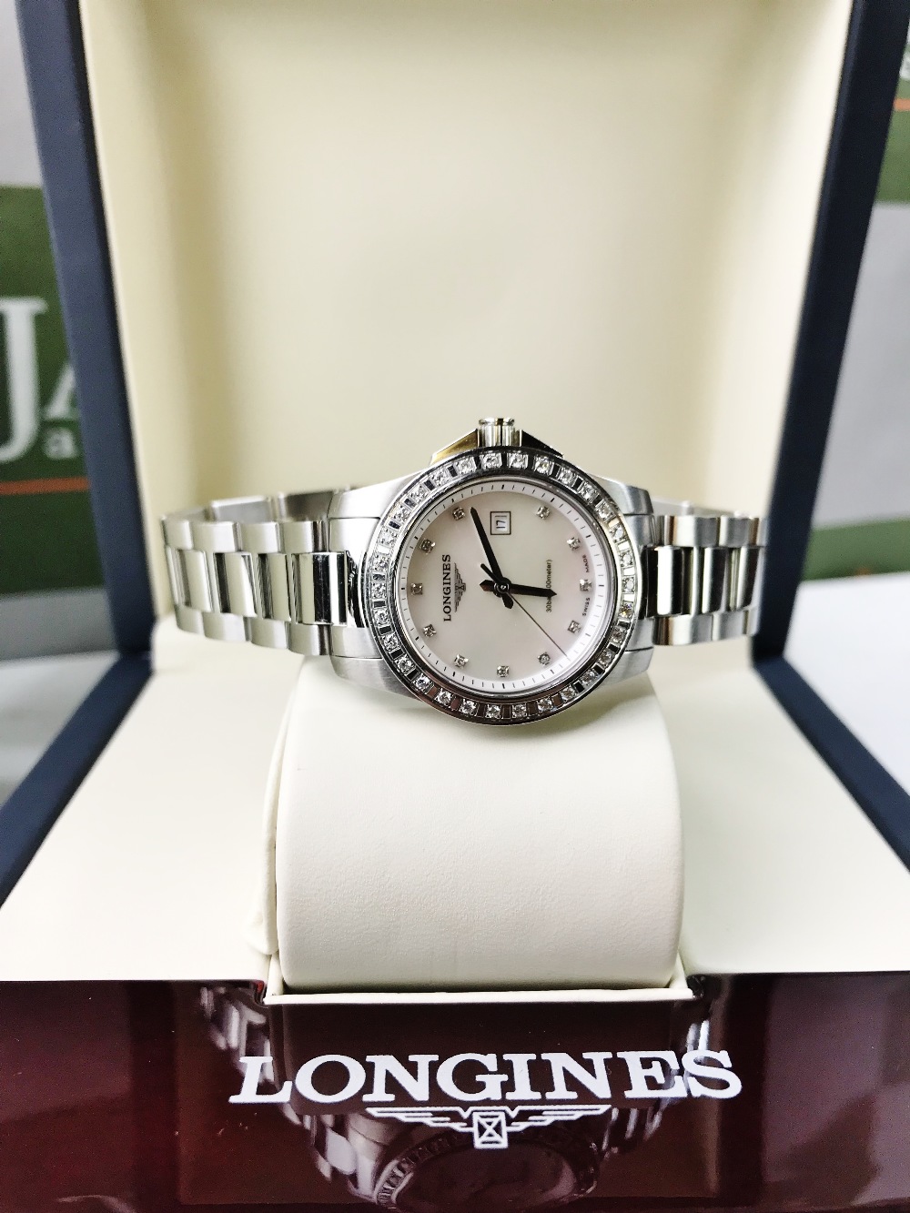 Longines Ladies Diamond Factory Set Bezel Watch