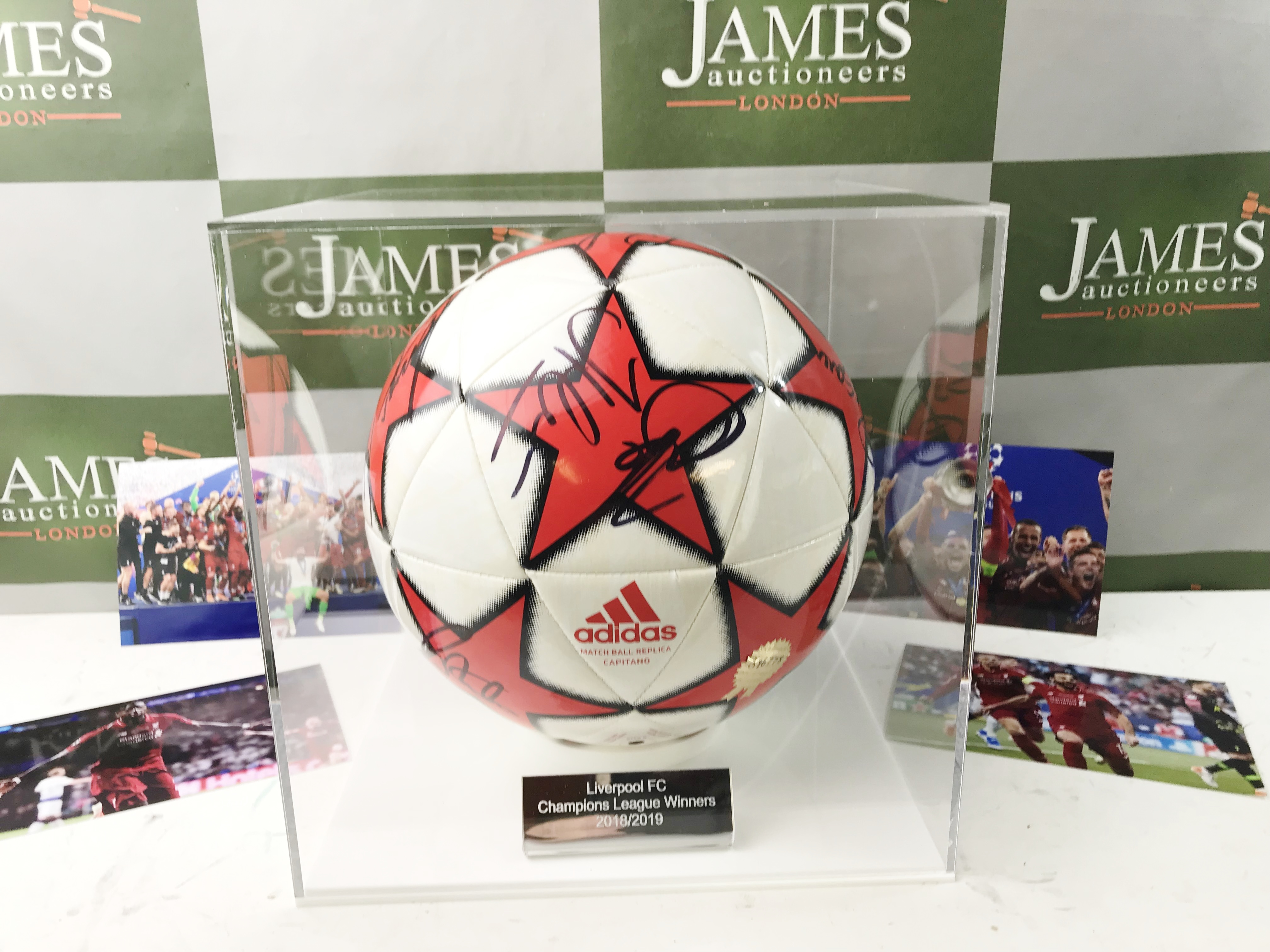 Liverpool FC Champions League Winner 2019 Signed Football & Case - Image 3 of 6