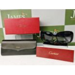 Cartier Oversized Style Ladies Sunglasses