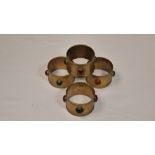 Set Vintage Brass Napkin Holders (4)