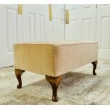 Vintage Queen Anne Stye Upholstered Foot stool