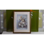French Vintage Still Life of Flowers - Sorrento - Flowers in Bloom Signed Print