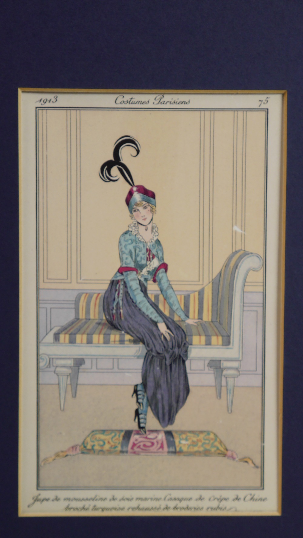 Armand Vallee French Fashion Pochoir Print Costume Parisiens Gallery - Image 6 of 6