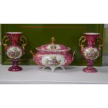 Italian Gilt Porcelain Set