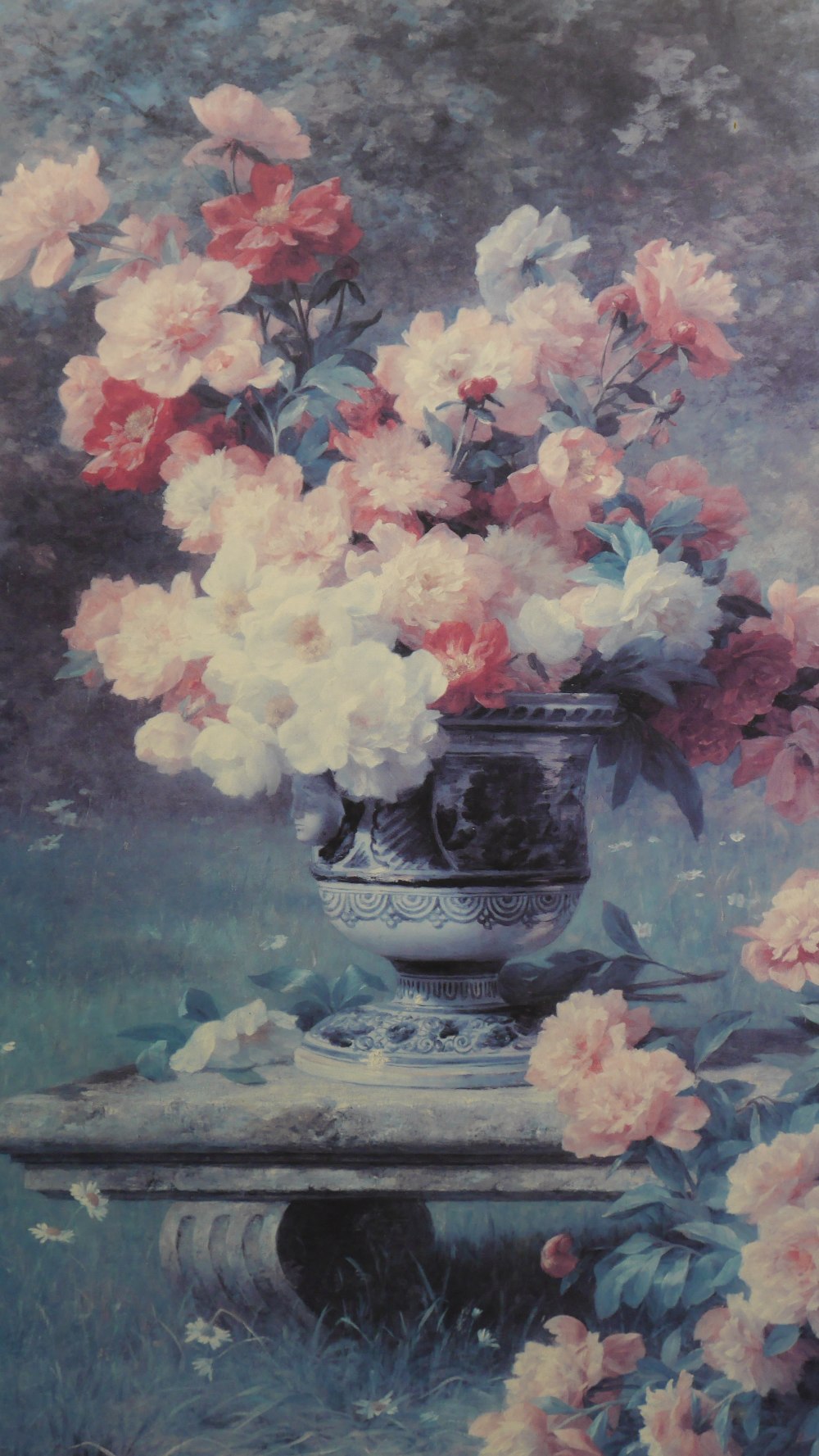 Peonies In A Wild Garden by Louis Marie Lemaire - Image 2 of 4