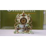 Antique Strasburg Ware Porcelain Mantle Clock