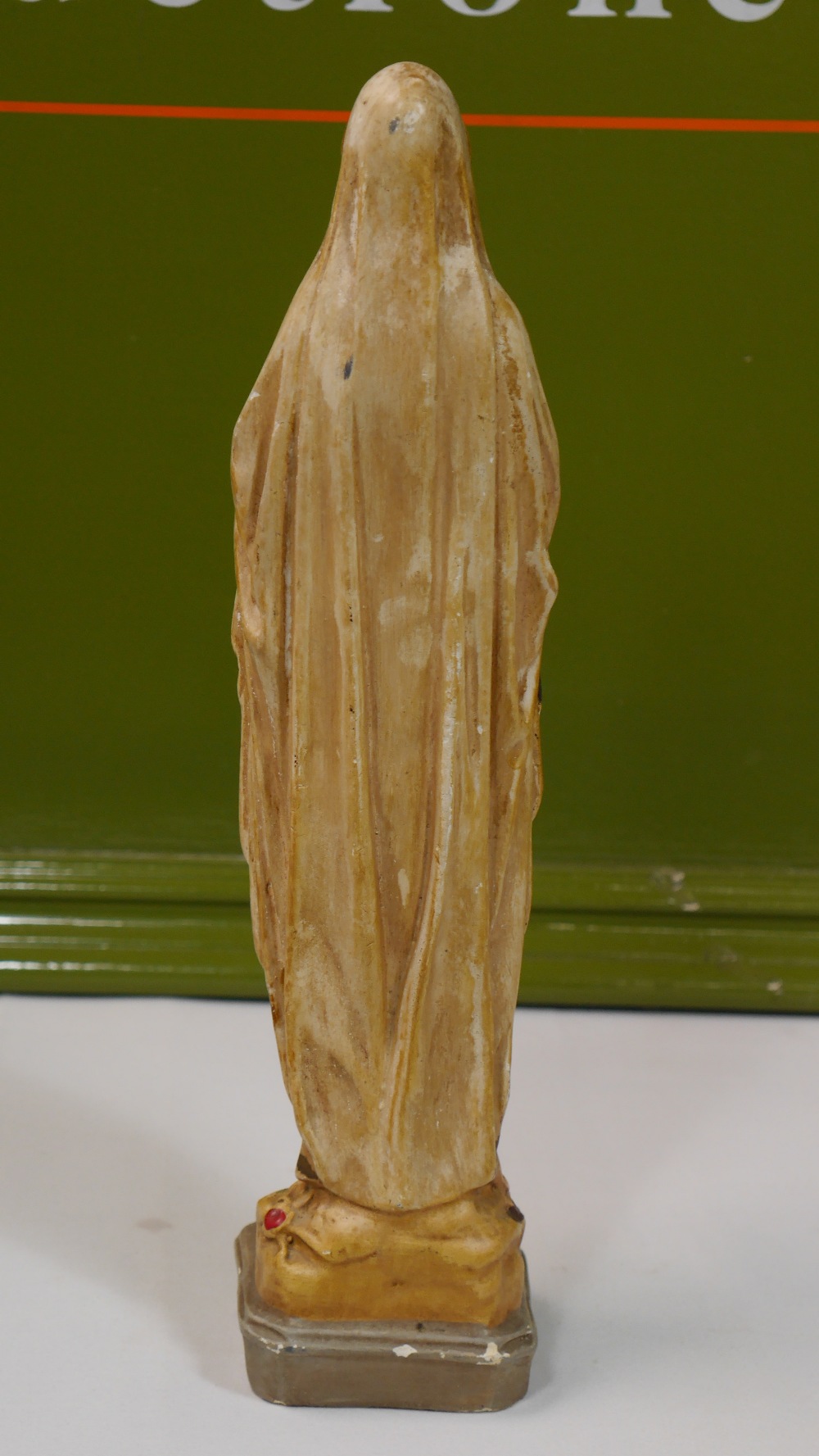 Virgin Mary Our Lady of Lourdes Oostakker Bisque Porcelain Religious Statue - Image 4 of 7