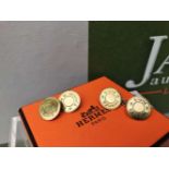 Hermes Gold Plated Vintage Cufflinks