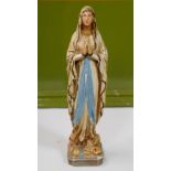 Virgin Mary Our Lady of Lourdes Oostakker Bisque Porcelain Religious Statue