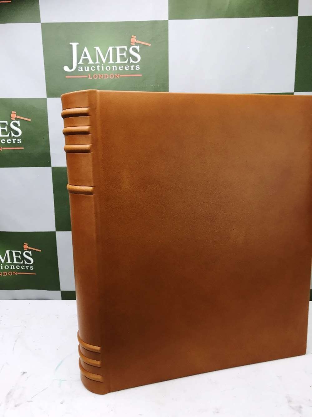 Asprey & Co - New Tan Leather Photo Album-Large 13 x 11 Inch