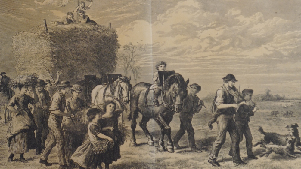 Antique Engraving Print Art - The Last Load - Image 2 of 5